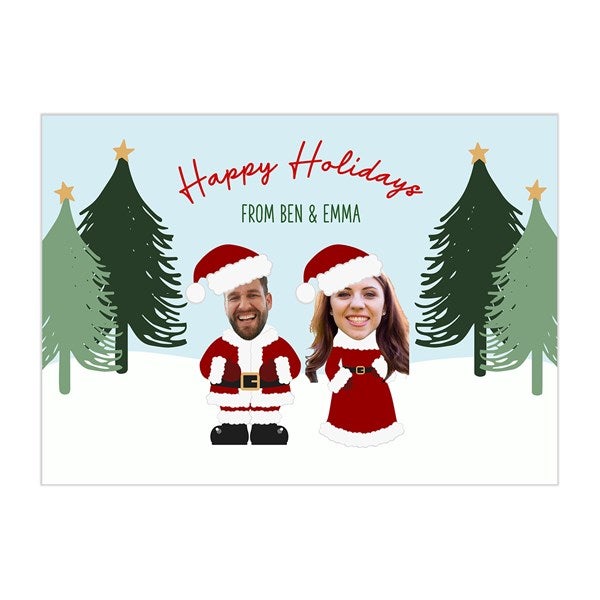 Christmas Character Personalized Photo Holiday Card  - 48675