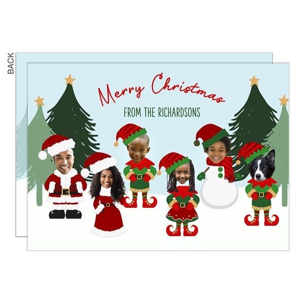 Christmas Character Personalized Photo Holiday Card  - 48675