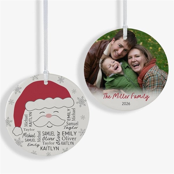 Santa Repeating Name Personalized Ornaments - 48681
