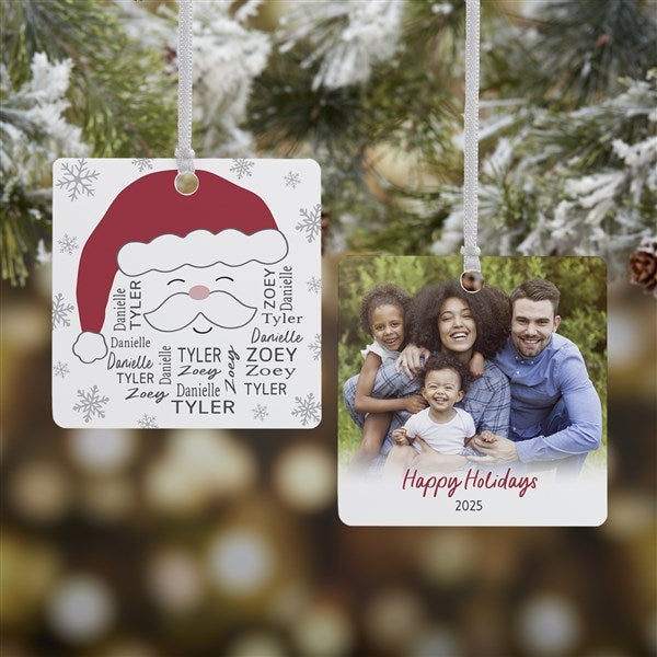Santa Repeating Name Personalized Ornament - 48681