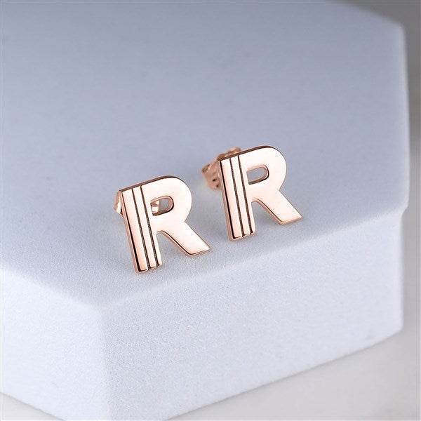 Personalized Rose Gold Initial Earrings personalized-rose-gold-initial-earrings