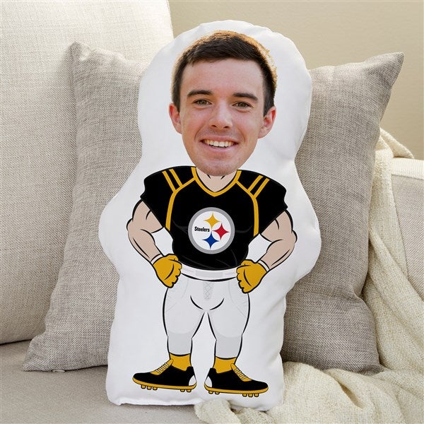 Pittsburgh Steelers Personalized Photo Football Character Pillow  - 48697