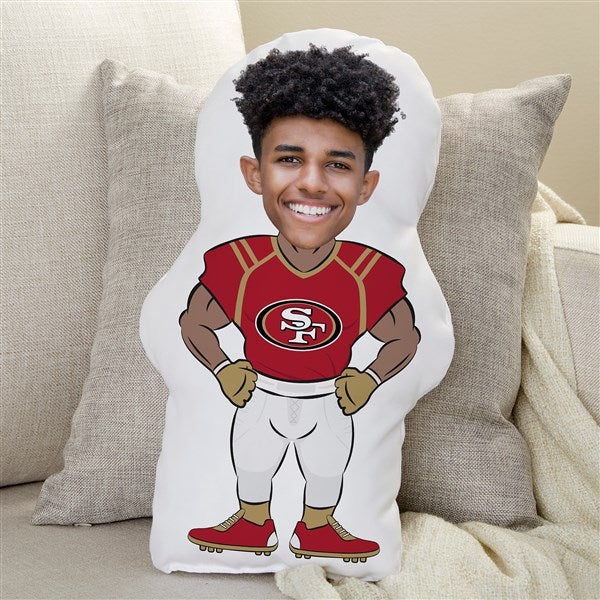 San Francisco 49ers Personalized Photo Football Character Pillow  - 48699