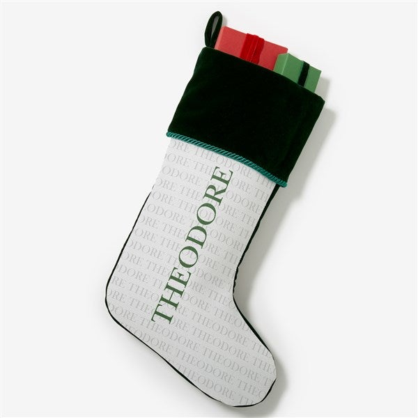 Yuletide Repeating Name Personalized Christmas Stockings - 48702