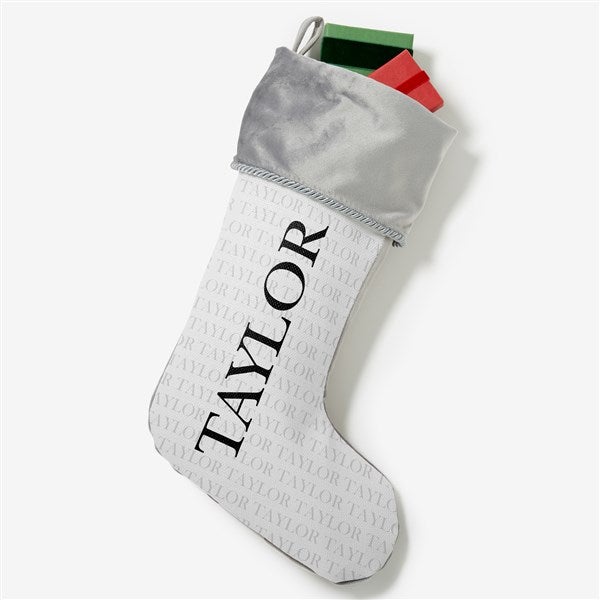 Yuletide Repeating Name Personalized Christmas Stockings - 48702