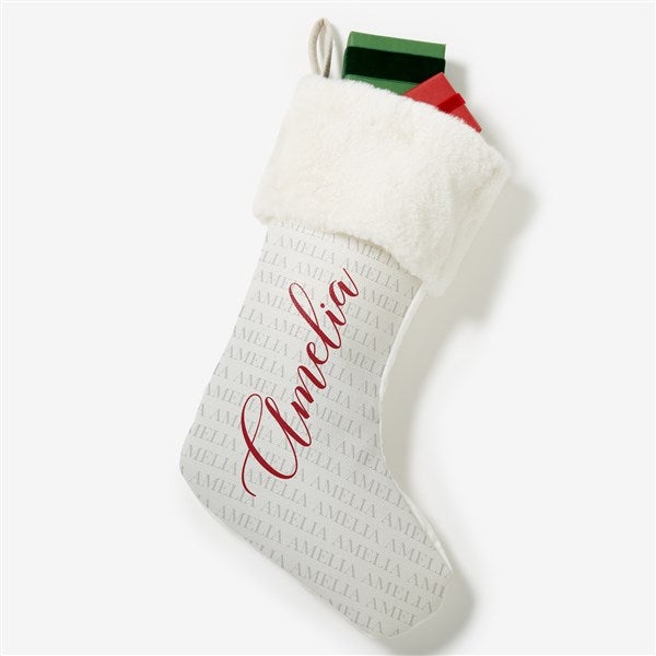 Yuletide Repeating Name Personalized Christmas Stockings - 48702