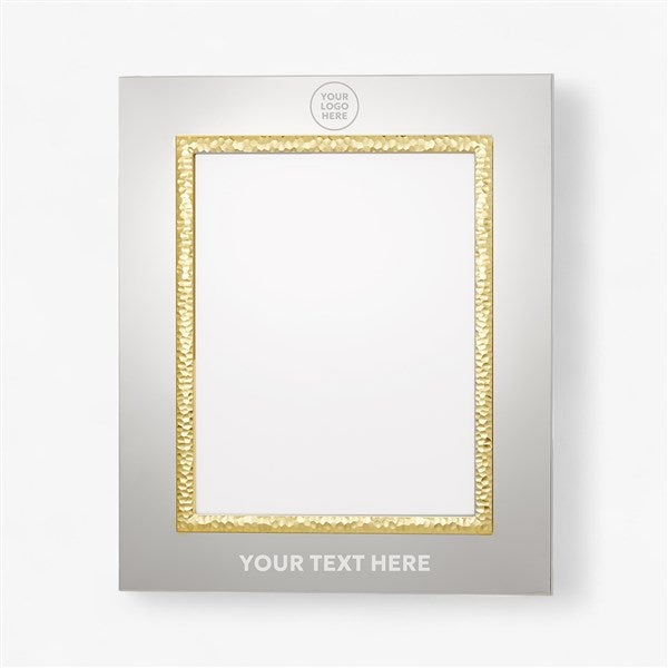 Personalized Logo Silver & Gold Hammered Frame - 48708