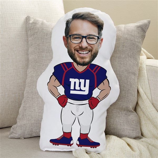 New York Giants Personalized Photo Football Character Pillow  - 48716