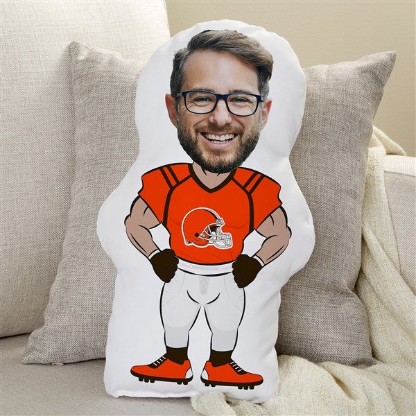 Cleveland Browns Personalized Photo Football Character Pillow  - 48721