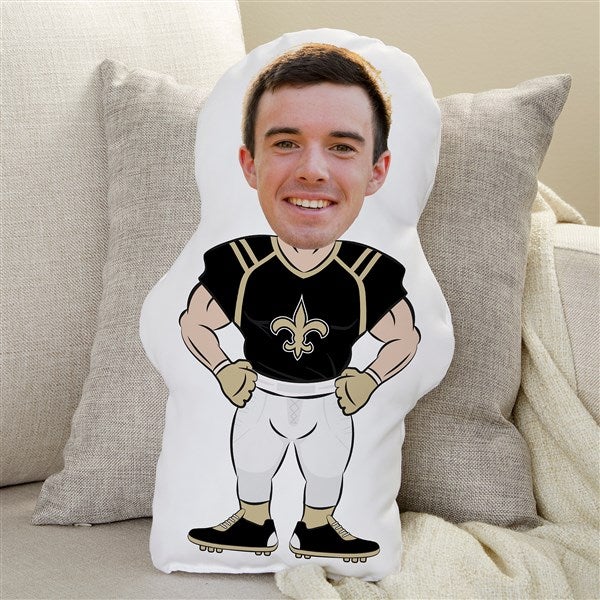 New Orleans Saints Personalized Photo Football Character Pillow  - 48722