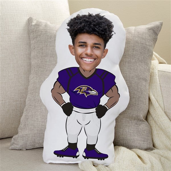 Baltimore Ravens Personalized Photo Character Throw Pillow - 48727