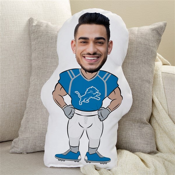 Detroit Lions Personalized Photo Football Character Pillow  - 48730