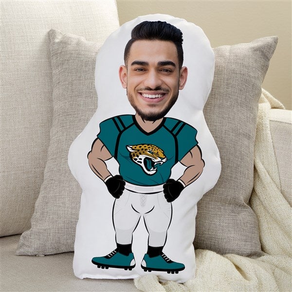 Jacksonville Jaguars Personalized Photo Football Character Pillow  - 48734