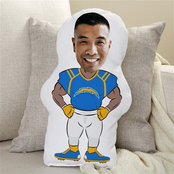 Los Angeles Chargers Personalized Photo Football Character Pillow  - 48735