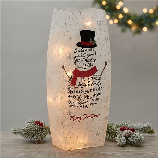 Snowman Repeating Name Personalized Christmas Tabletop Light  - 48774