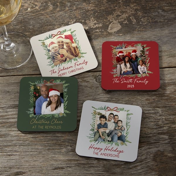 Holiday Moments Personalized Photo Coasters - 48802