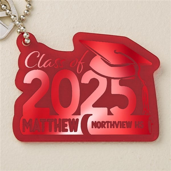 Graduation Hat Personalized Acrylic Keychain  - 48848