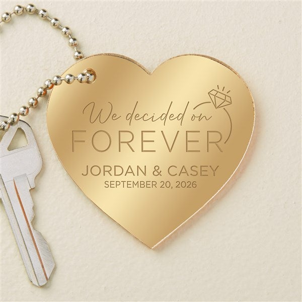 We're Engaged Personalized Heart Shape Acrylic Keychain - 48852