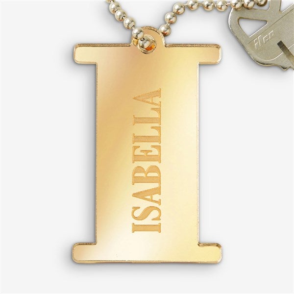 Initial and Name Personalized Acrylic Keychain  - 48861