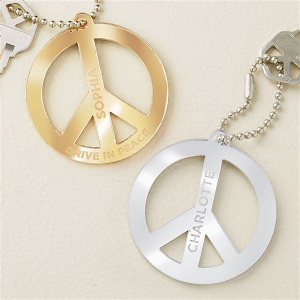 Peace Sign Key Ring Peace Sign Personalized Acrylic Keychains