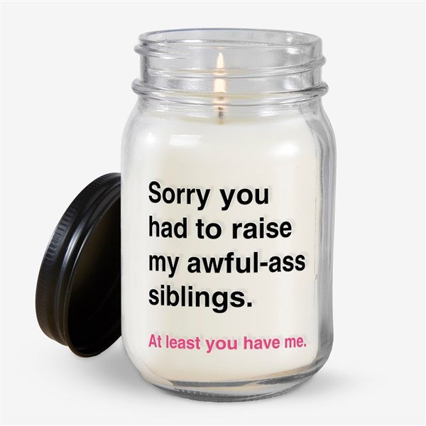 Awful-Ass Kids Personalized Mason Jar Candle for Mom - 48868