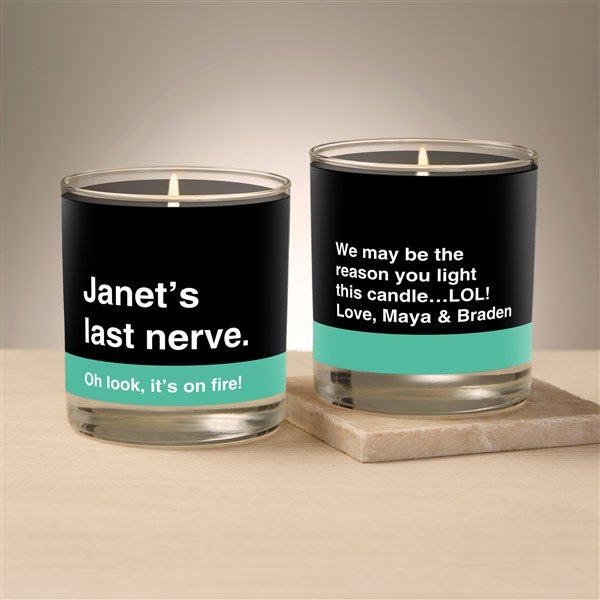 Her Last Nerve Personalized Glass Candle - 48871