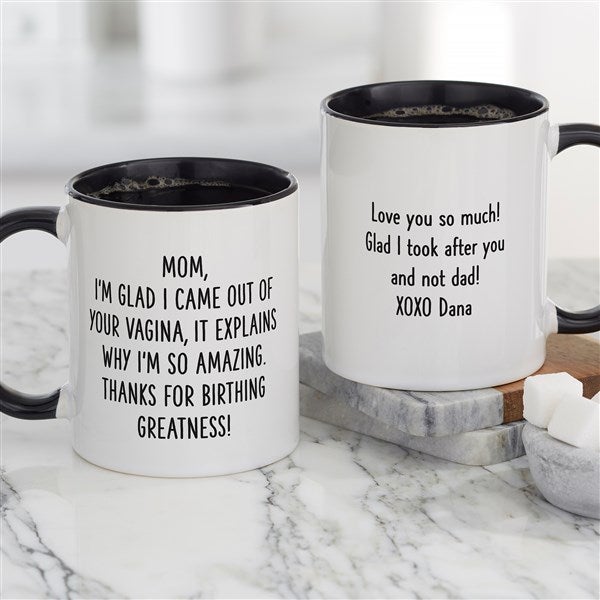 Birthed Greatness Funny Personalized Mom Coffee Mugs  - 48881