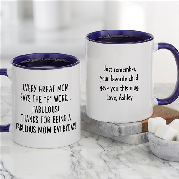 F* Word Personalized Mom Coffee Mugs - 48882