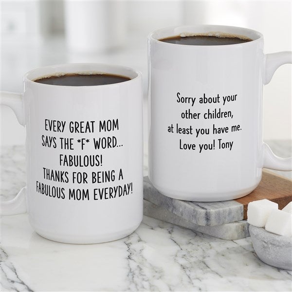 F* Word Personalized Mom Coffee Mugs - 48882