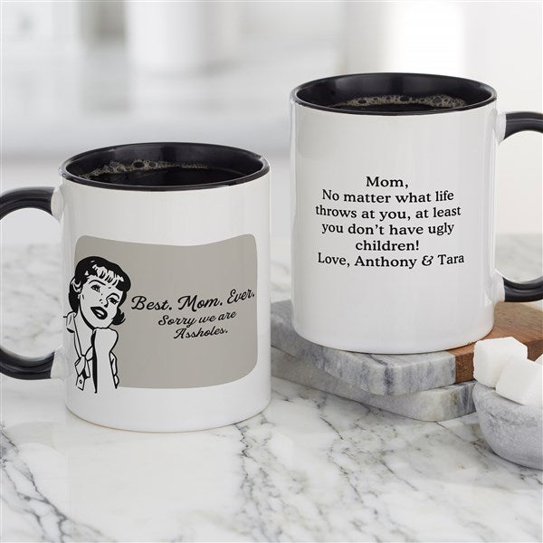 Retro Best. Mom. Ever. Personalized Coffee Mugs - 48884