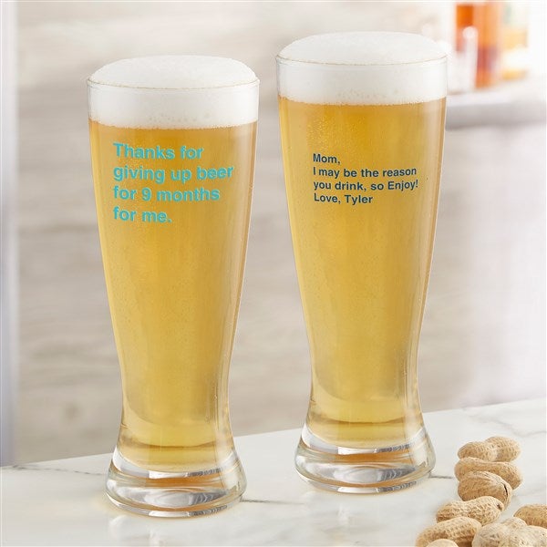 Thanks For Giving Up Beer Mom Personalized Beer Glasses  - 48888