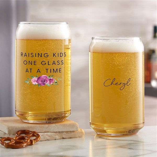 Raising Kids Personalized Mom Beer Glasses  - 48890