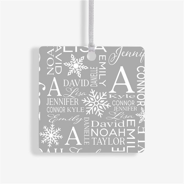 Christmas Snowflake Repeating Name Personalized Ornament - 48908