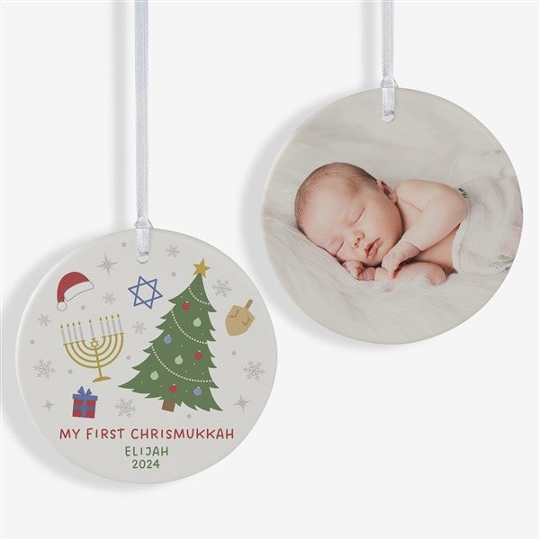 Happy Chrismukkah Personalized Ornament - 48952