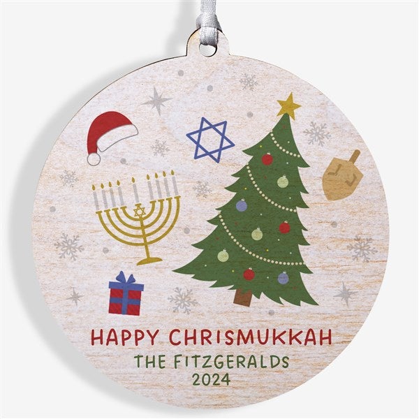 Happy Chrismukkah Personalized Ornament - 48952