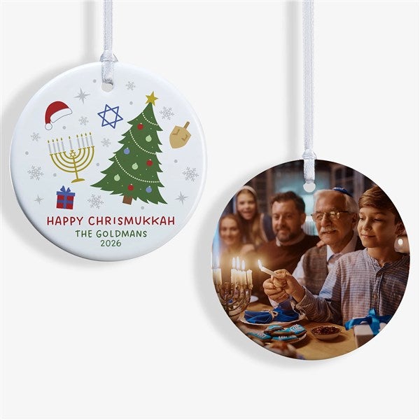 Happy Chrismukkah Personalized Ornament - 48952