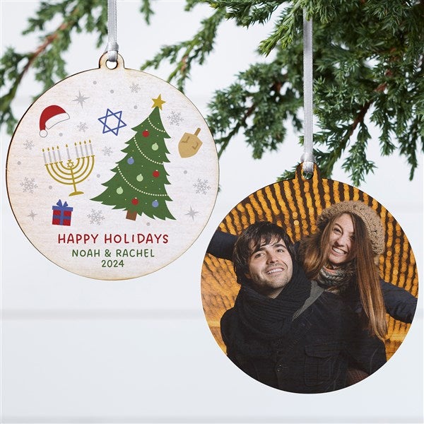 Happy Chrismukkah Personalized Ornament - 48952