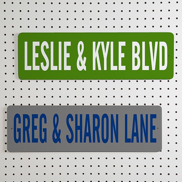 Personalized Street Signs for Couples
