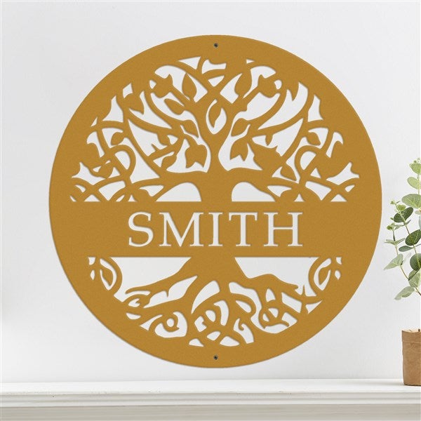 Personalized Tree of Life Steel Sign - 48979D