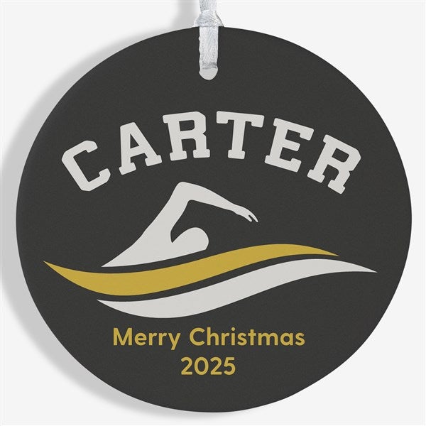 Swimming Personalized Christmas Ornaments - 49005