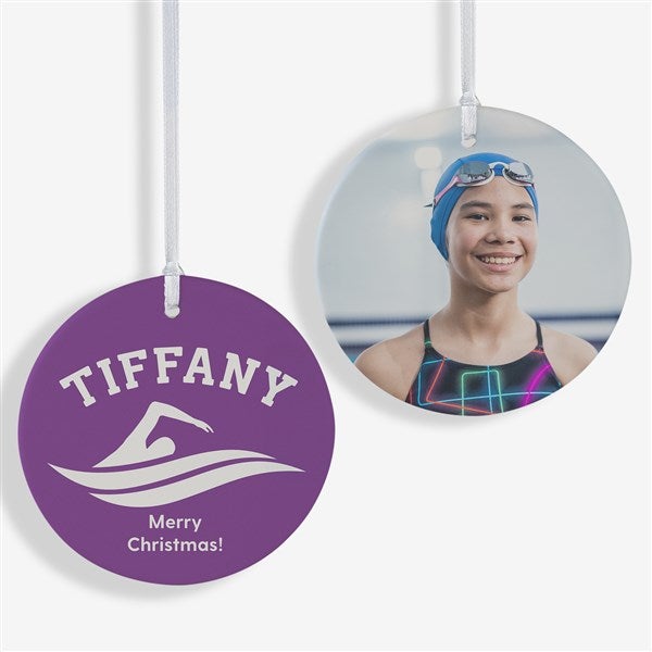 Swimming Personalized Christmas Ornaments - 49005