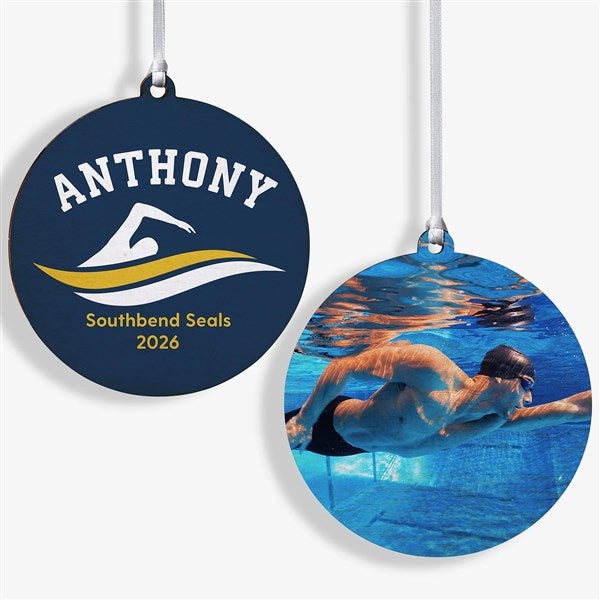 Swimming Personalized Christmas Ornaments - 49005