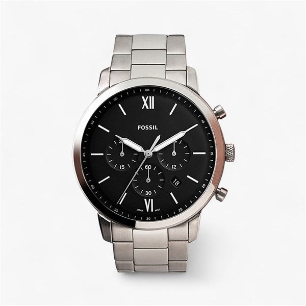 Engraved Logo Fossil Neutra Chrono Silver Watch - 49029
