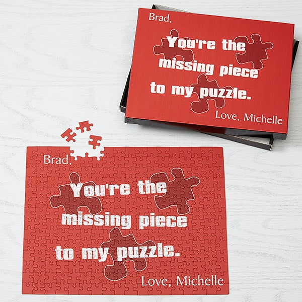 Valentine's Day Personalized Puzzle Gift - Missing Piece Design - 4903