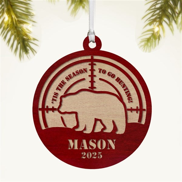 Hunting Personalized 2 Piece Wood Ornament - 49042