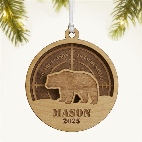 Hunting Personalized 2 Piece Wood Ornament - 49042
