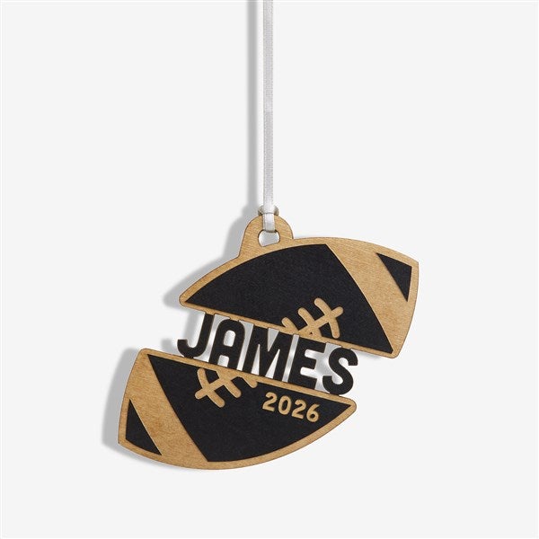 Football Personalized Wood Ornament - 49043