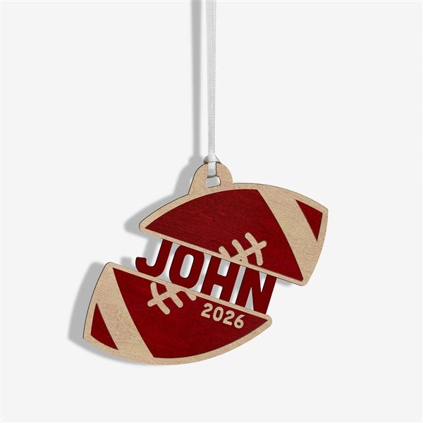 Football Personalized Wood Ornament - 49043