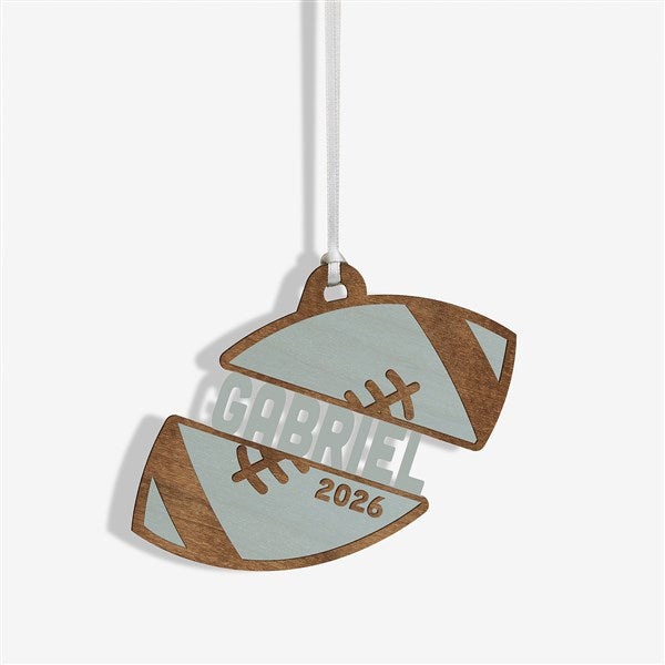 Football Personalized Wood Ornament - 49043