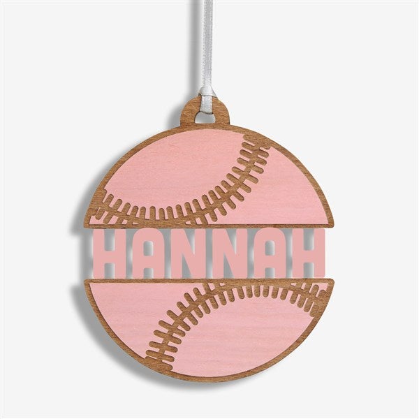 Baseball Personalized Wood Ornament - 49044